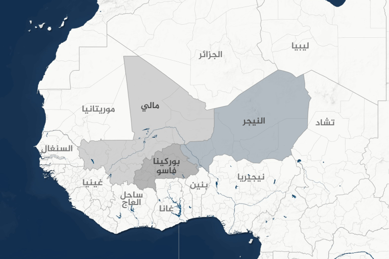خريطة مجموعة دول الساحل